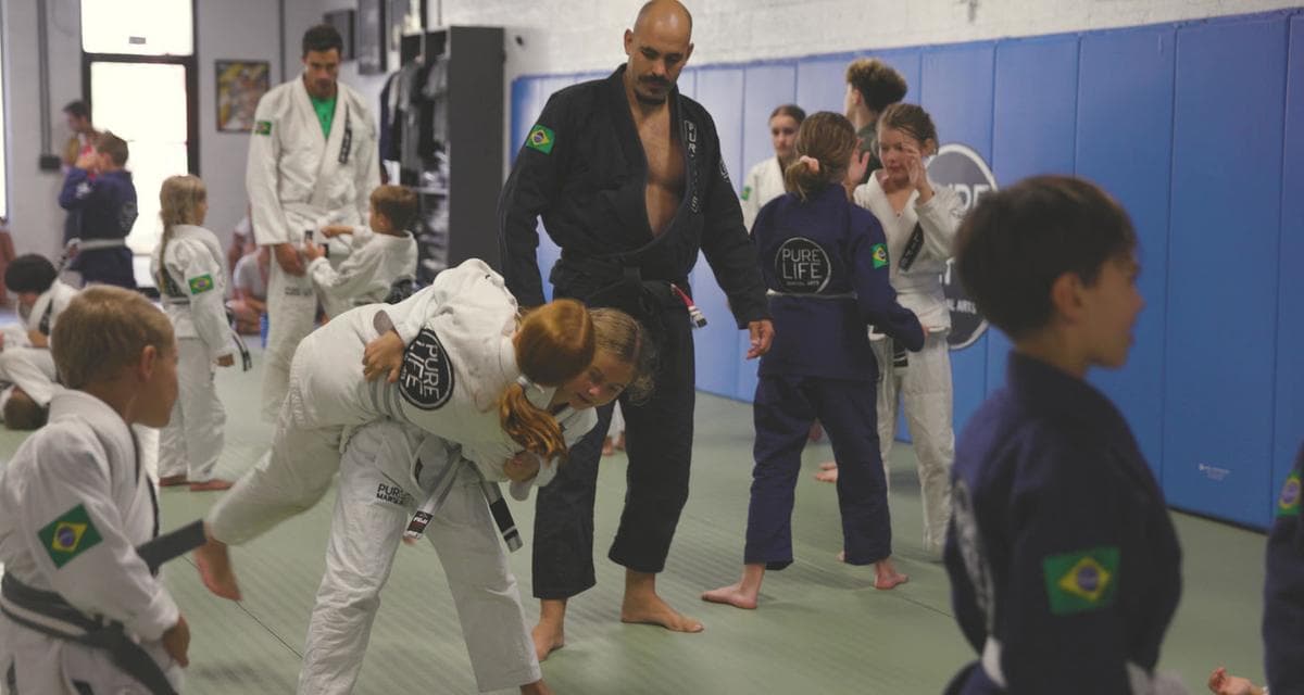 A Pure Life Kids Brazilian Jiu Jitsu class in session